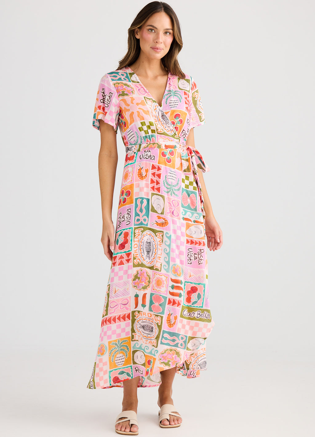 Tropics Wrap Dress : Sardinia Summer