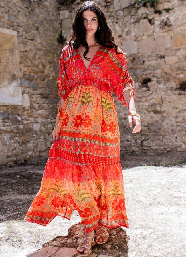 Mauricio Naranja Sleeves Dress : Orange