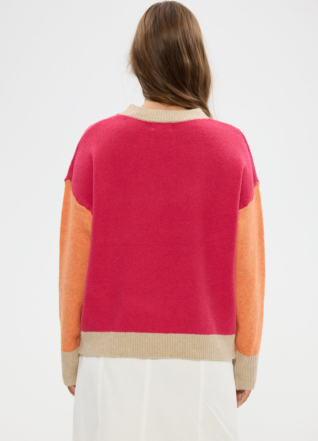 Overboard Knit : Magenta Multi Stripe