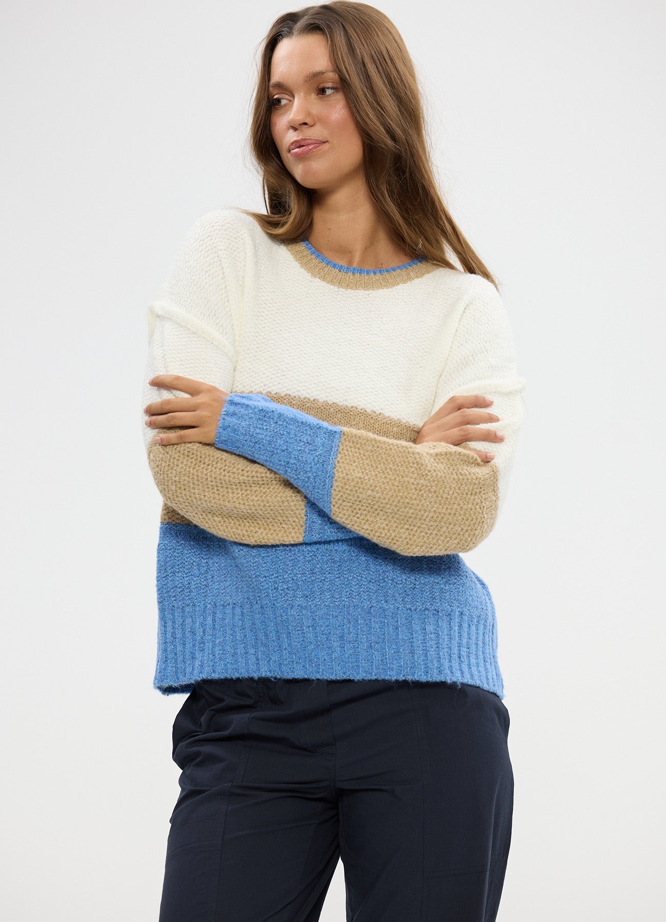 Mayfair Knit : Blue Multi Stripe