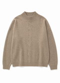 Pull Col Rond Torsade Devant Milieu : Taupe