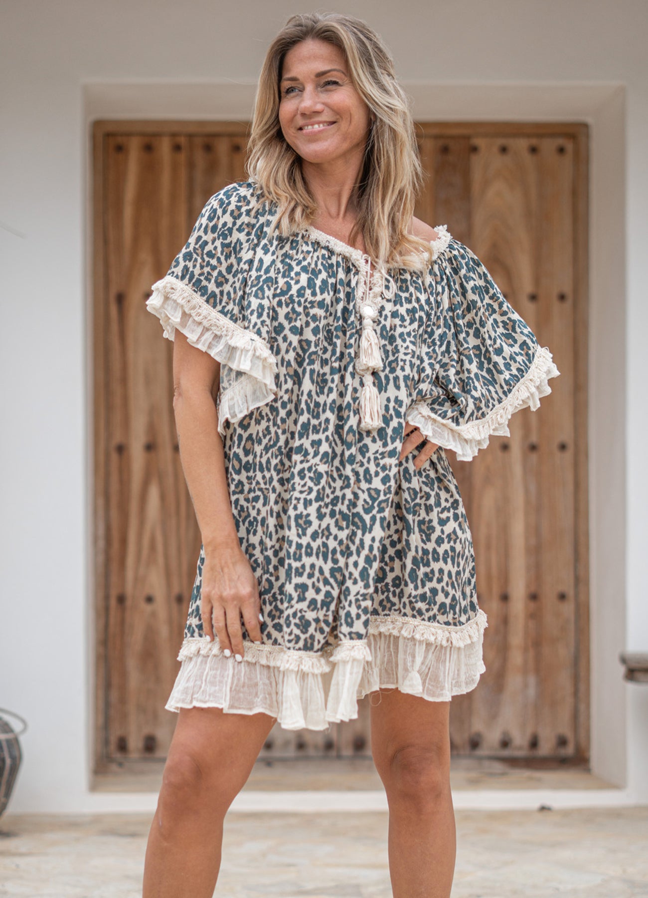 Tunic Ana Leopard Black : Black