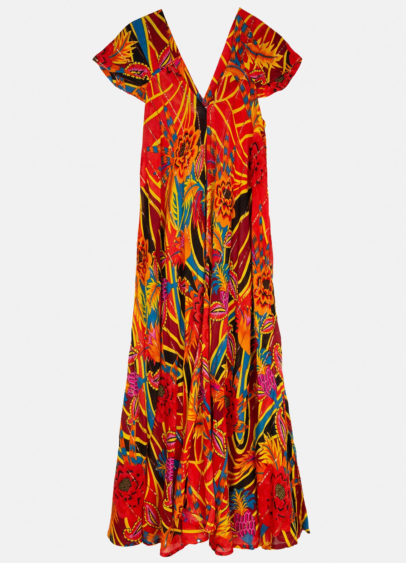 Positano Rojo Long Dres : Red