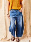 Boston Stretch Denim Carrot Shape Jeans : Mid Denim