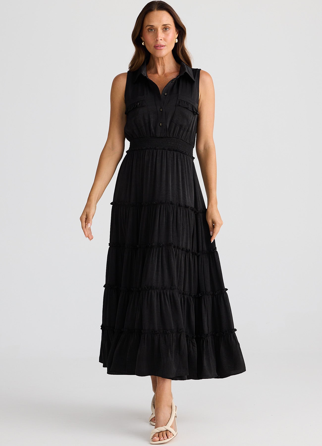 Lido Sleeveless Dress : Black