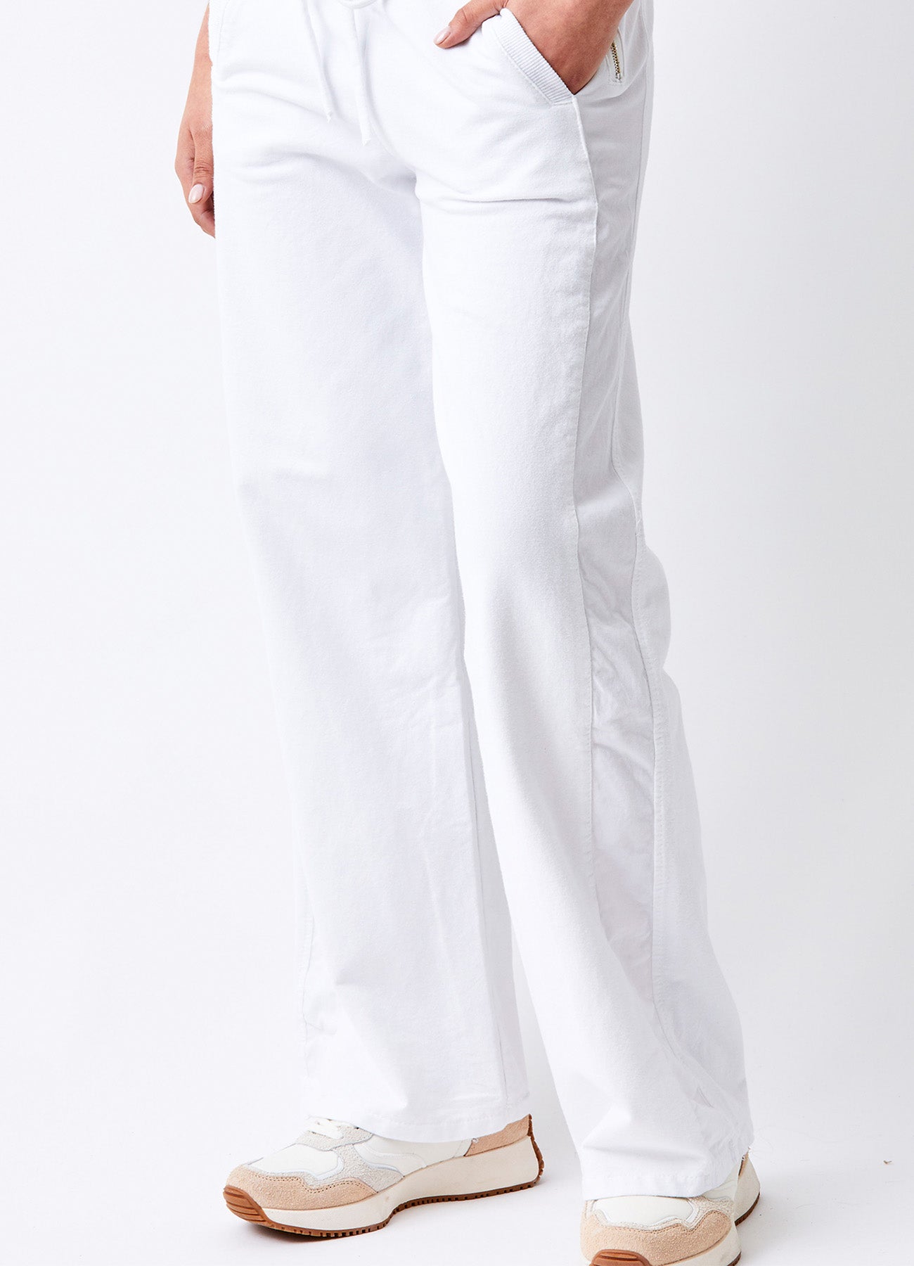 Ultimate Palazzo Joggers : White
