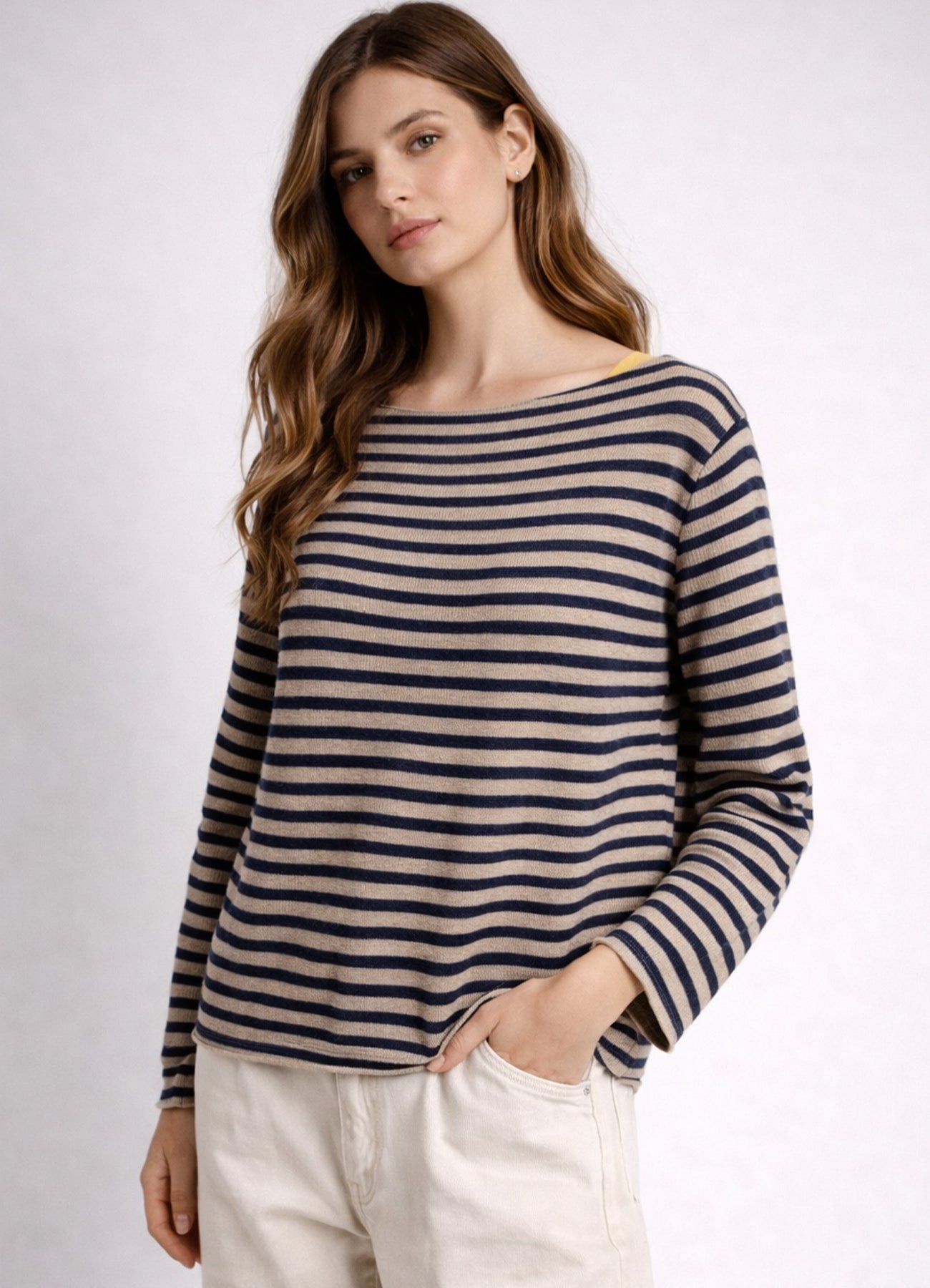 Cashmere : Taupe/Marine