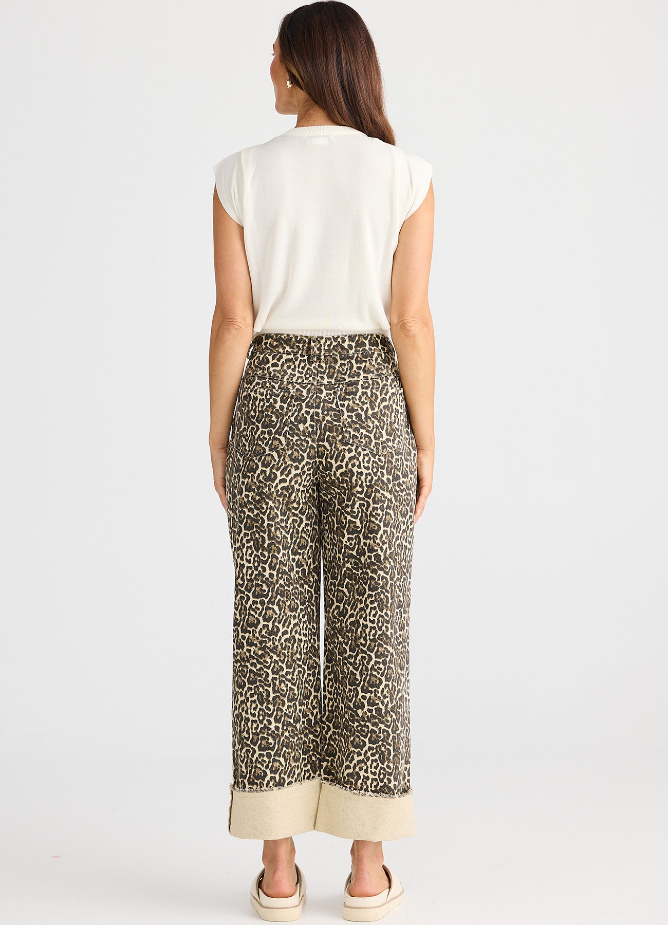 Leroy Pant : Beige Leopard