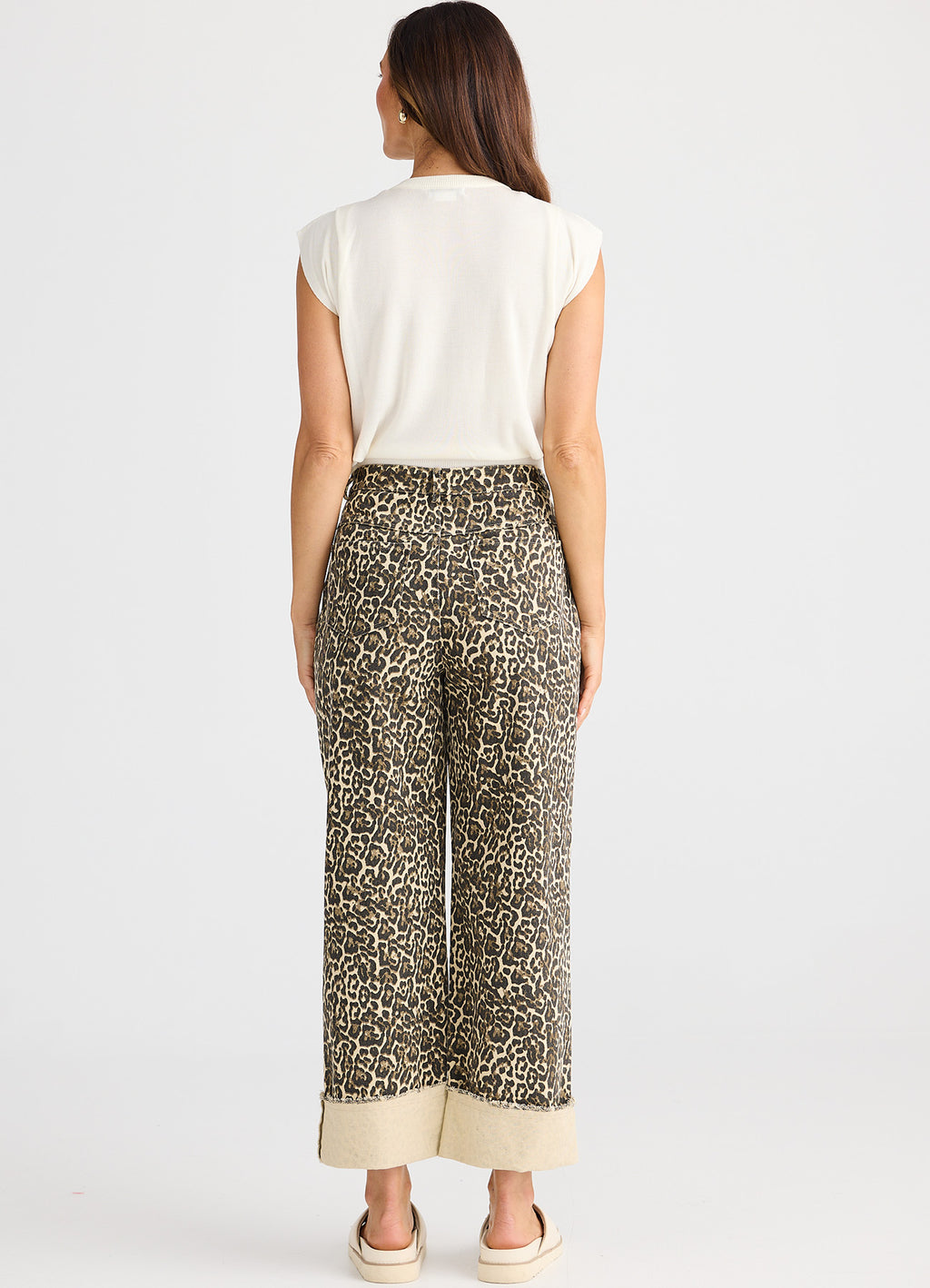 Leroy Pant : Beige Leopard