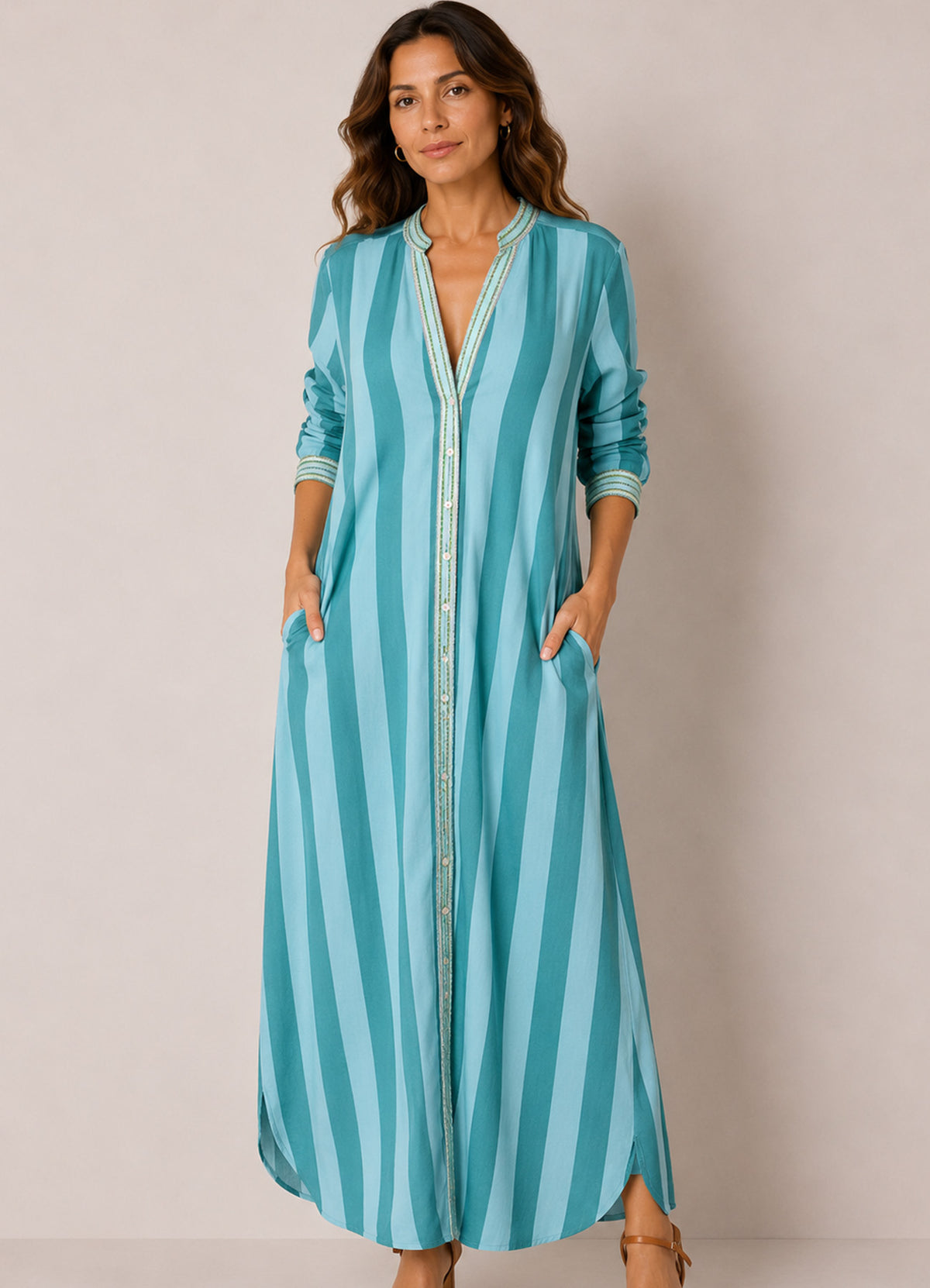 Longue Chemise Boutonnee Patch : 0852 Vert Fonce