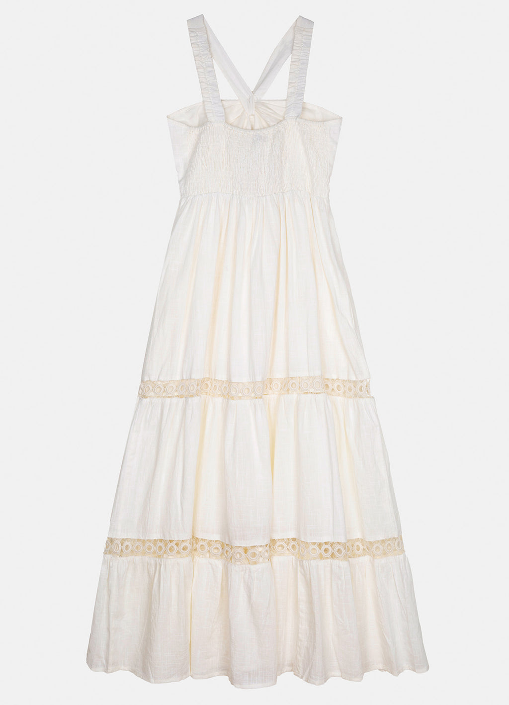 Sicilia Blanco Halter Long Dress : White
