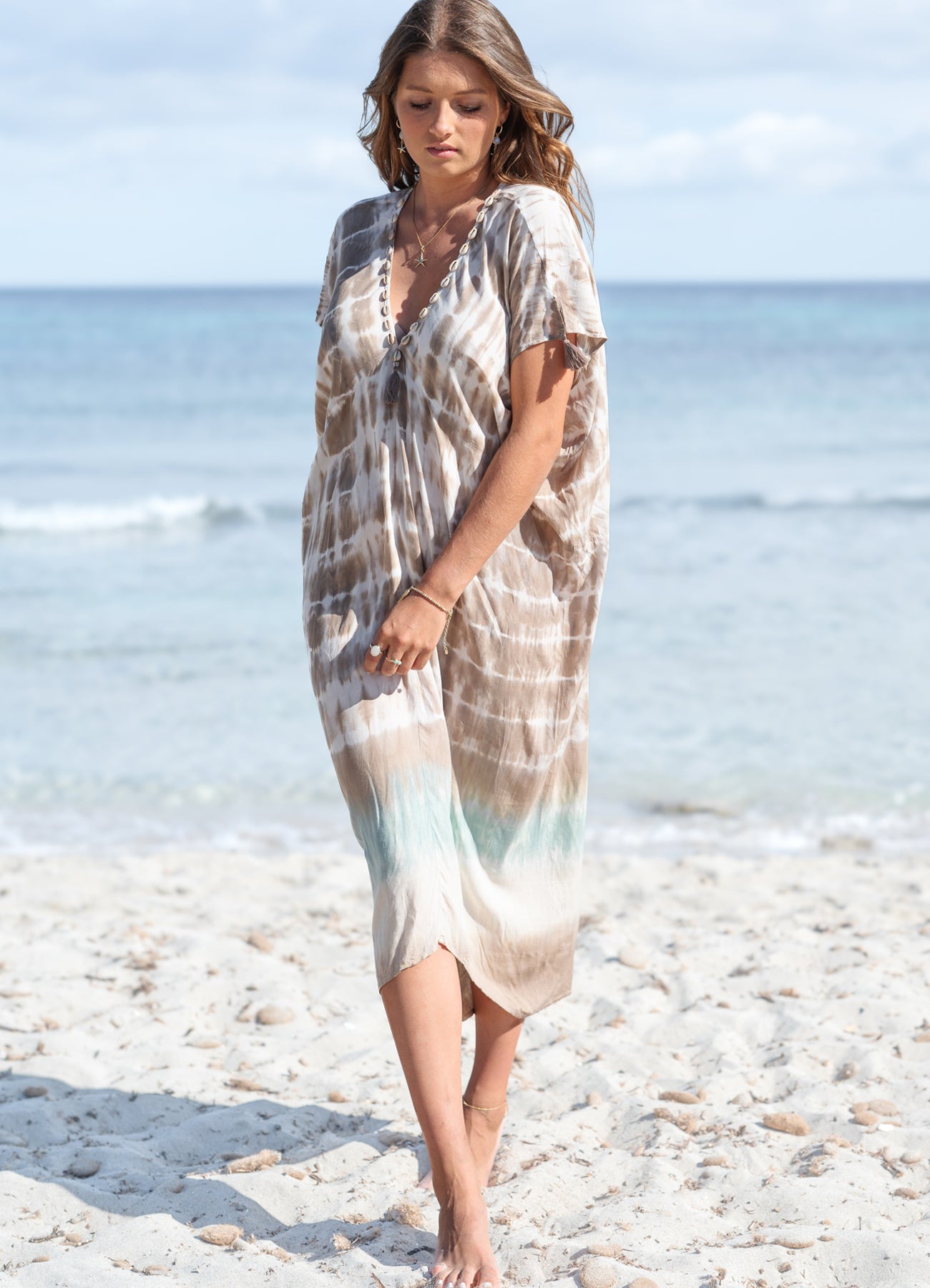 Kaftan Jenara Waze Ecru : Ecru