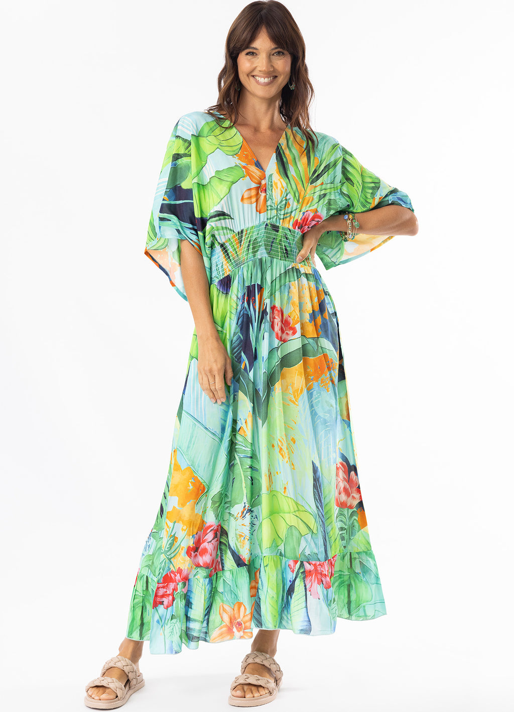 Evelin Dress Shirred : Print