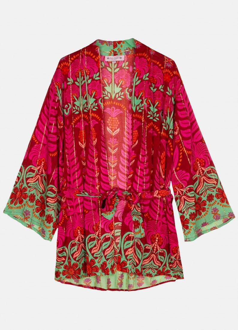Ipanema Rosa Set Long Trousers And Kimono : Pink