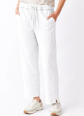 Windy Wide Leg Cropped Joggers : White