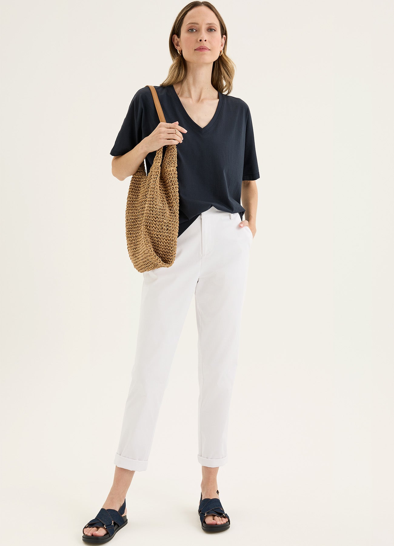 Glass Tee : Navy