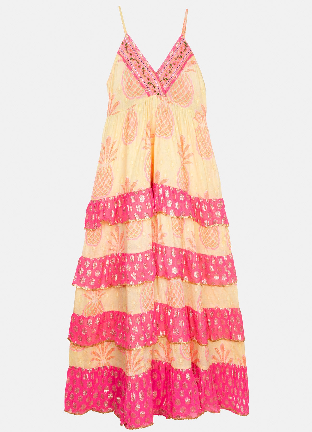 Pineapple Limn Straps Long Dress : Lemon