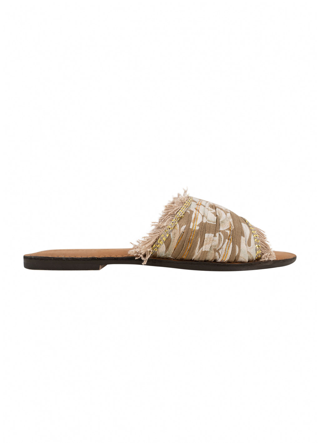 Slipper Inessa Baroque Taupe Print : Taupe