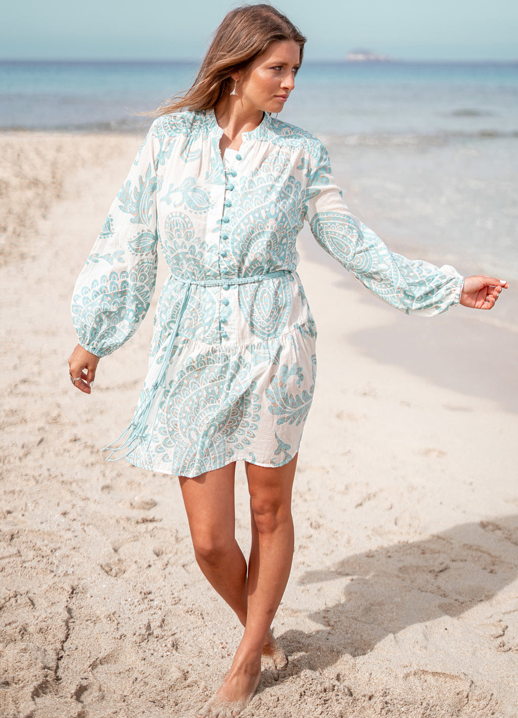 Short Dress Adella Aqua : Aqua