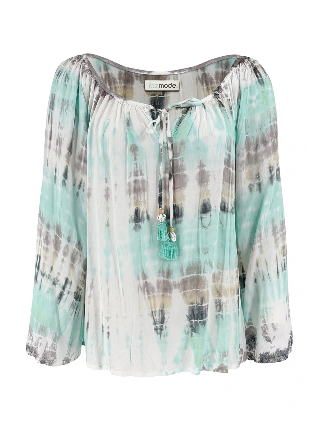 Blouse Yona Lace Aqua Multi : Aqua