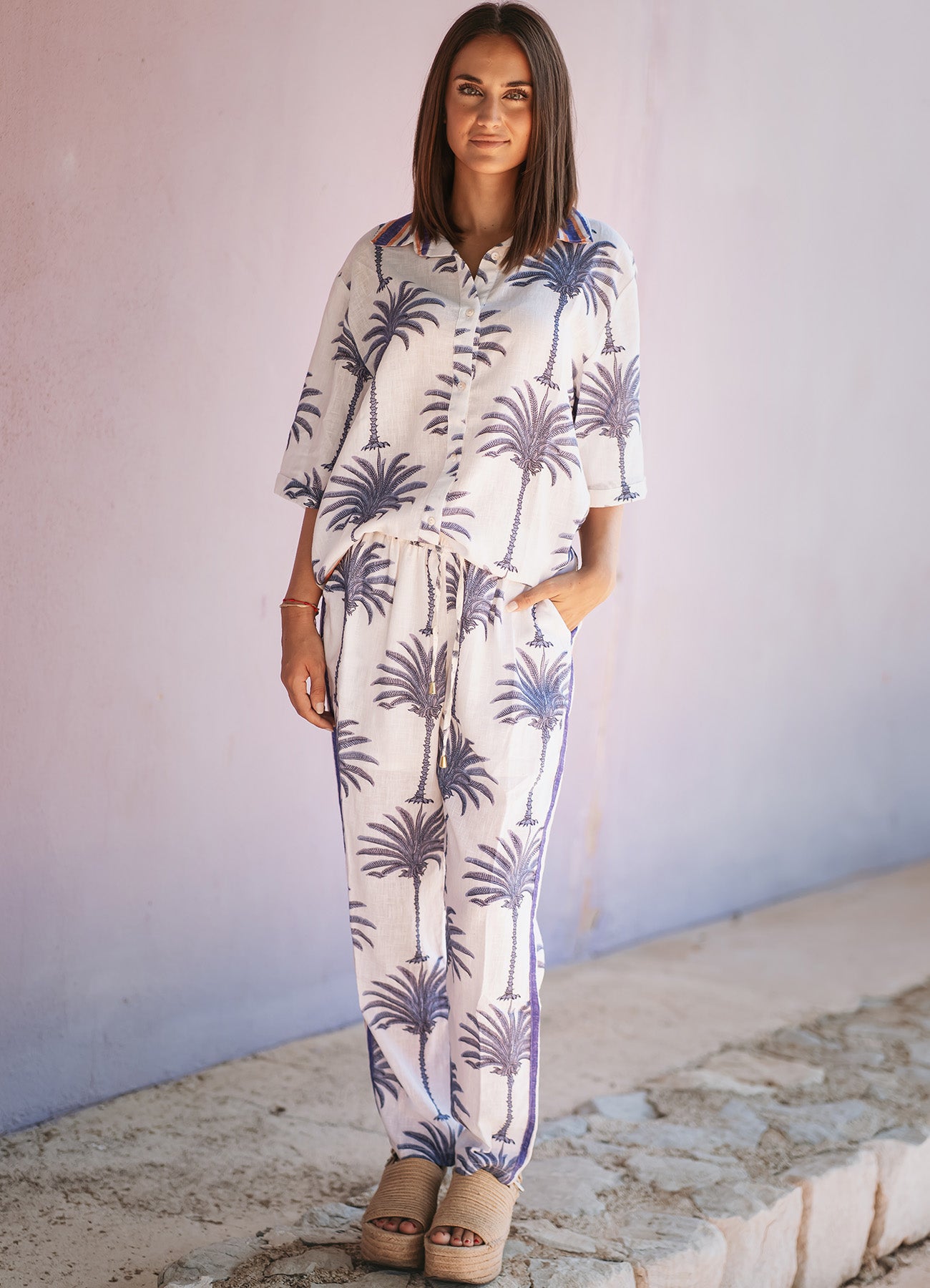 Pant : Grey/White