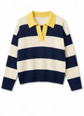 Pull Over : Marine/Ecru/Jaune