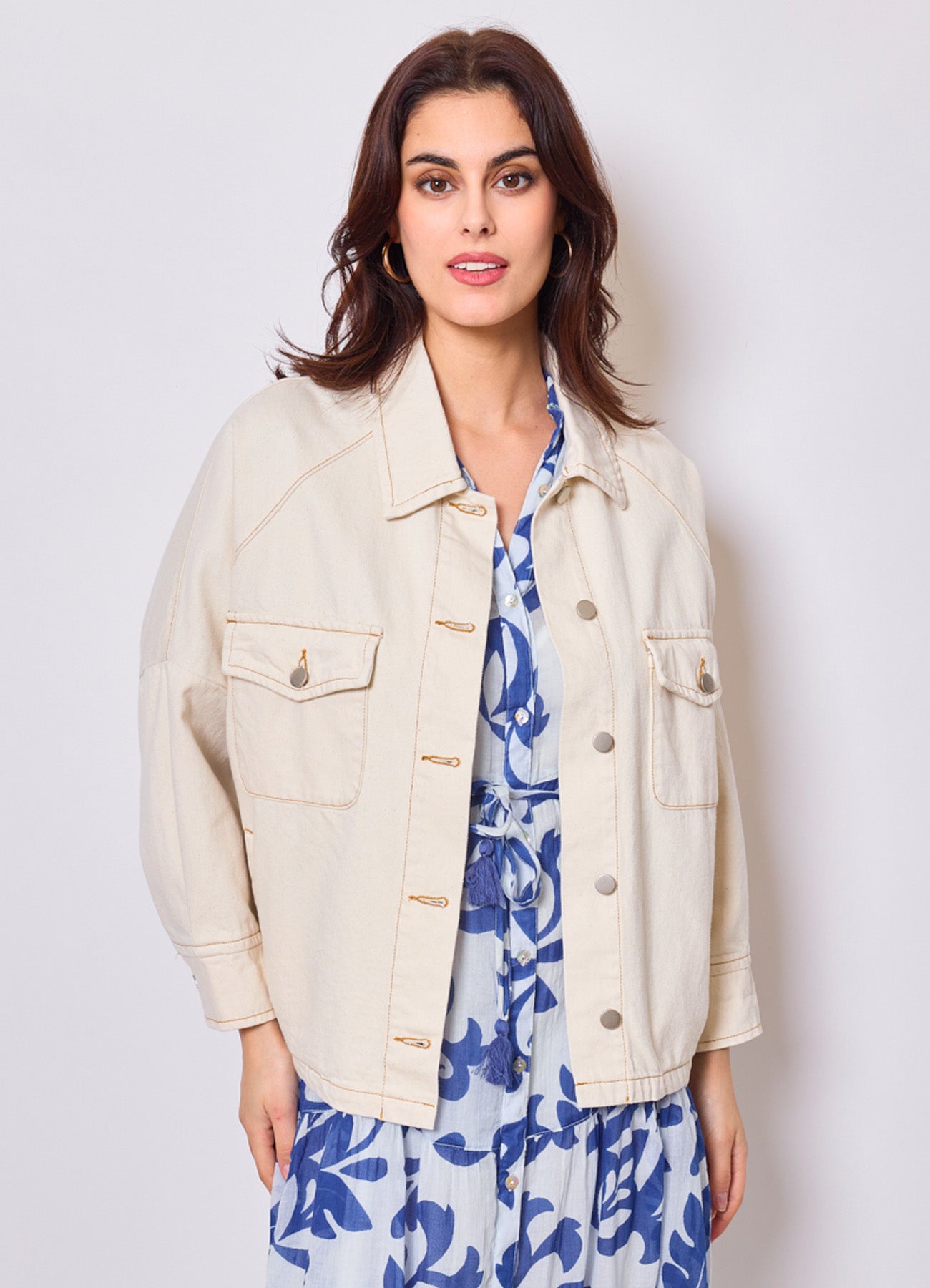 Veste En Jeans : Cream