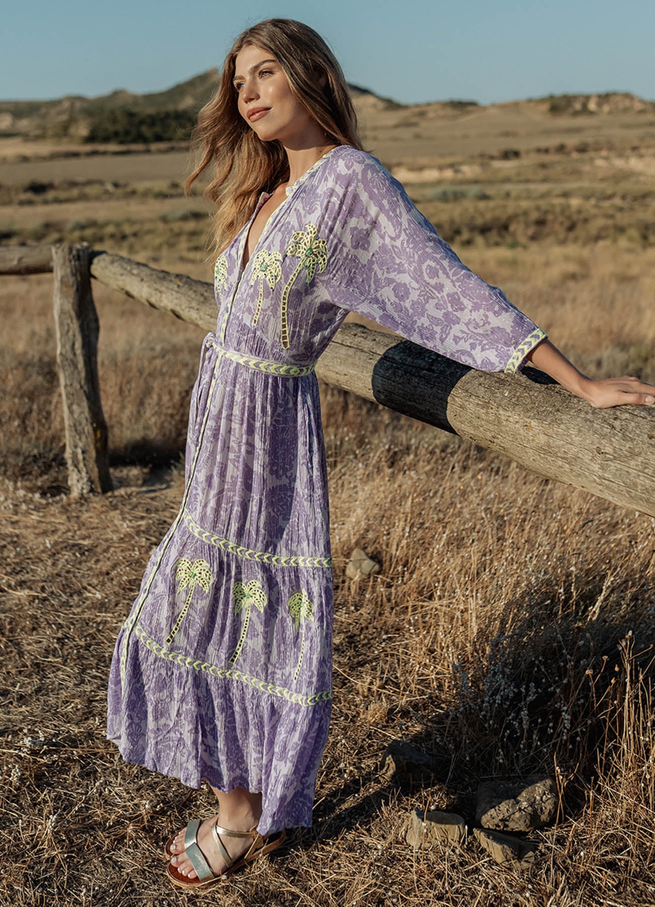 Long Dress Long Sleeves : Purple