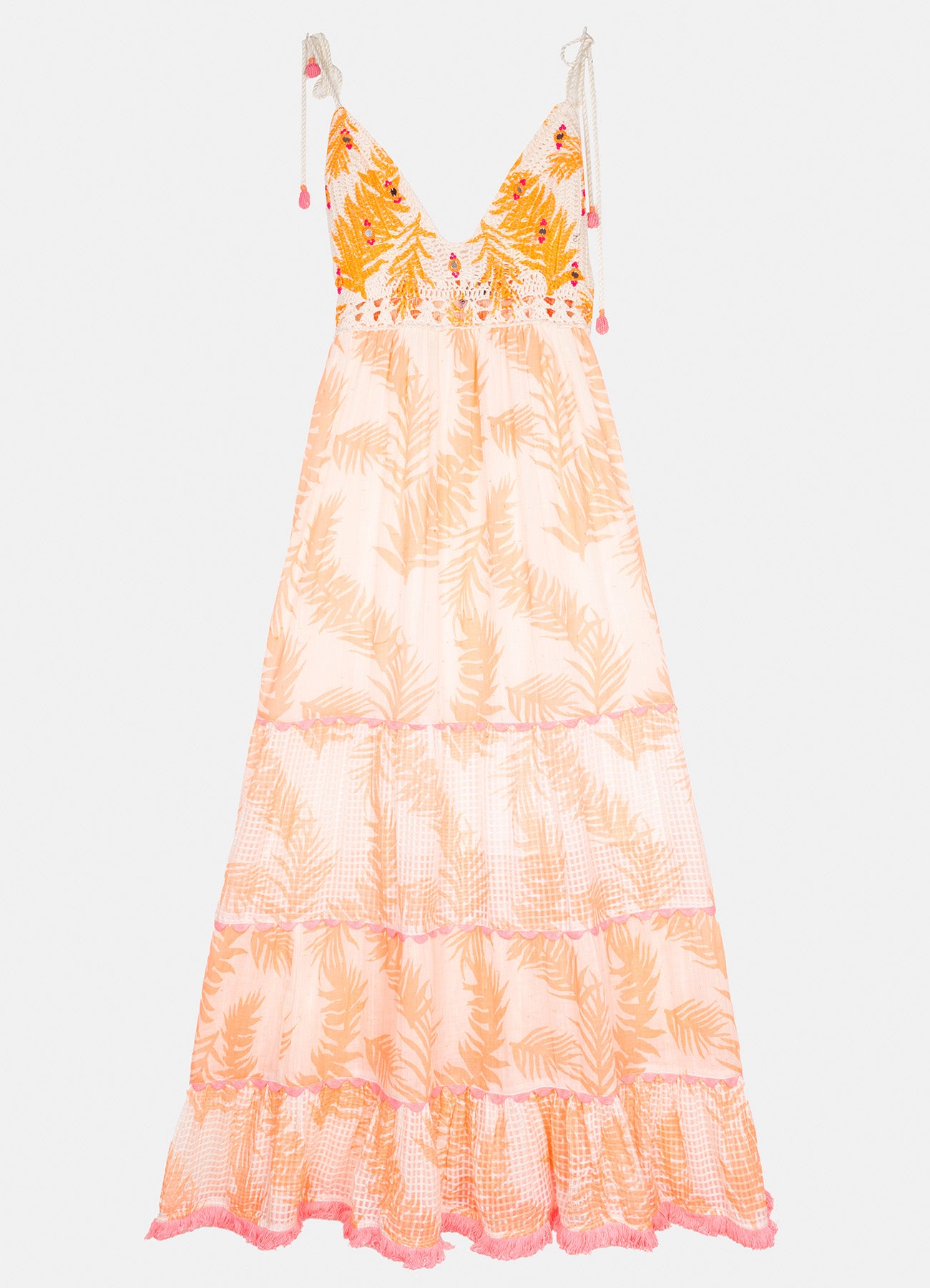 Nilo Neon Orange Long Dress : Orange