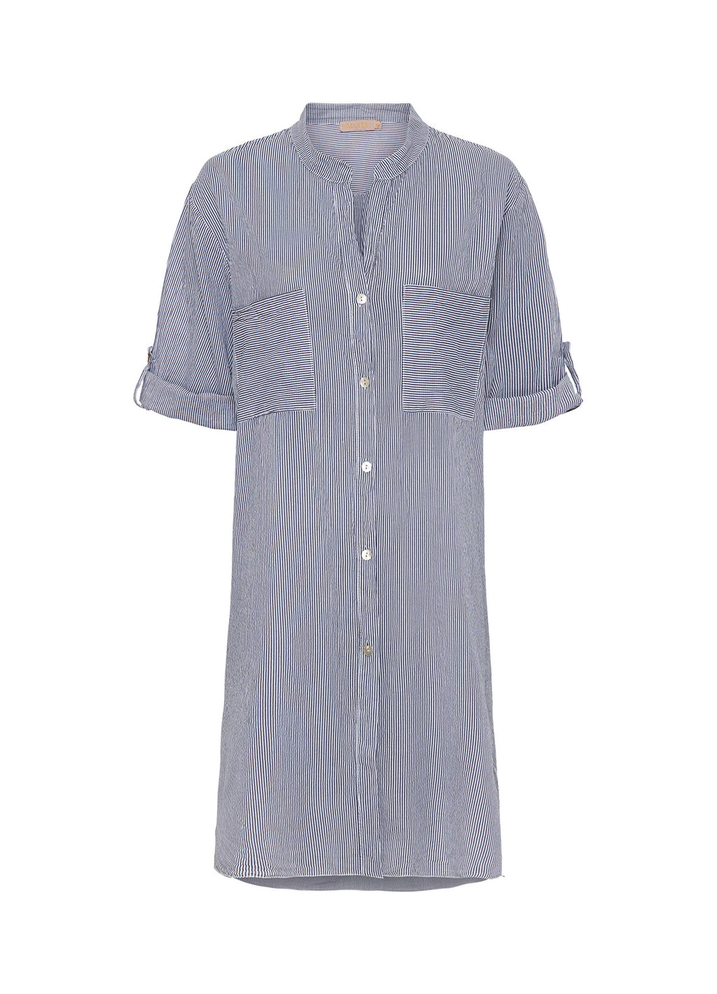 Tunica : White/ Blue Stripe