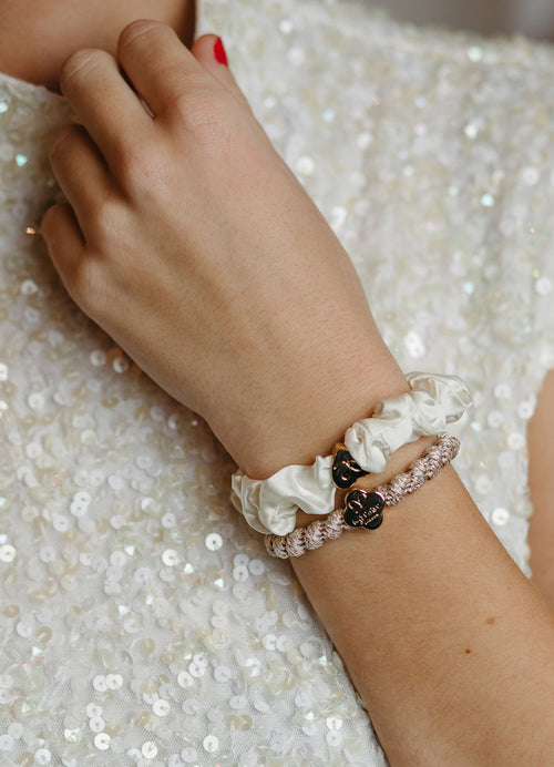2 Hair Tie Box Sets : Cream&Gold