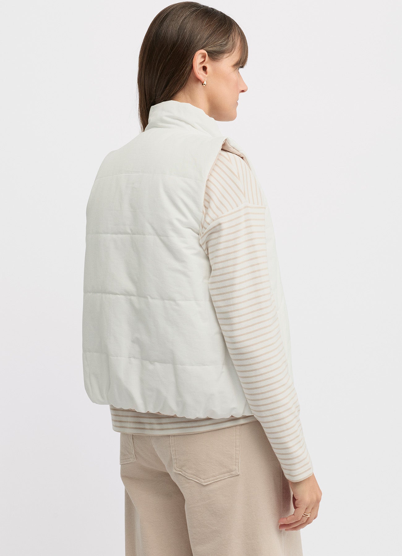 Levity Vest : Almond/Ecru