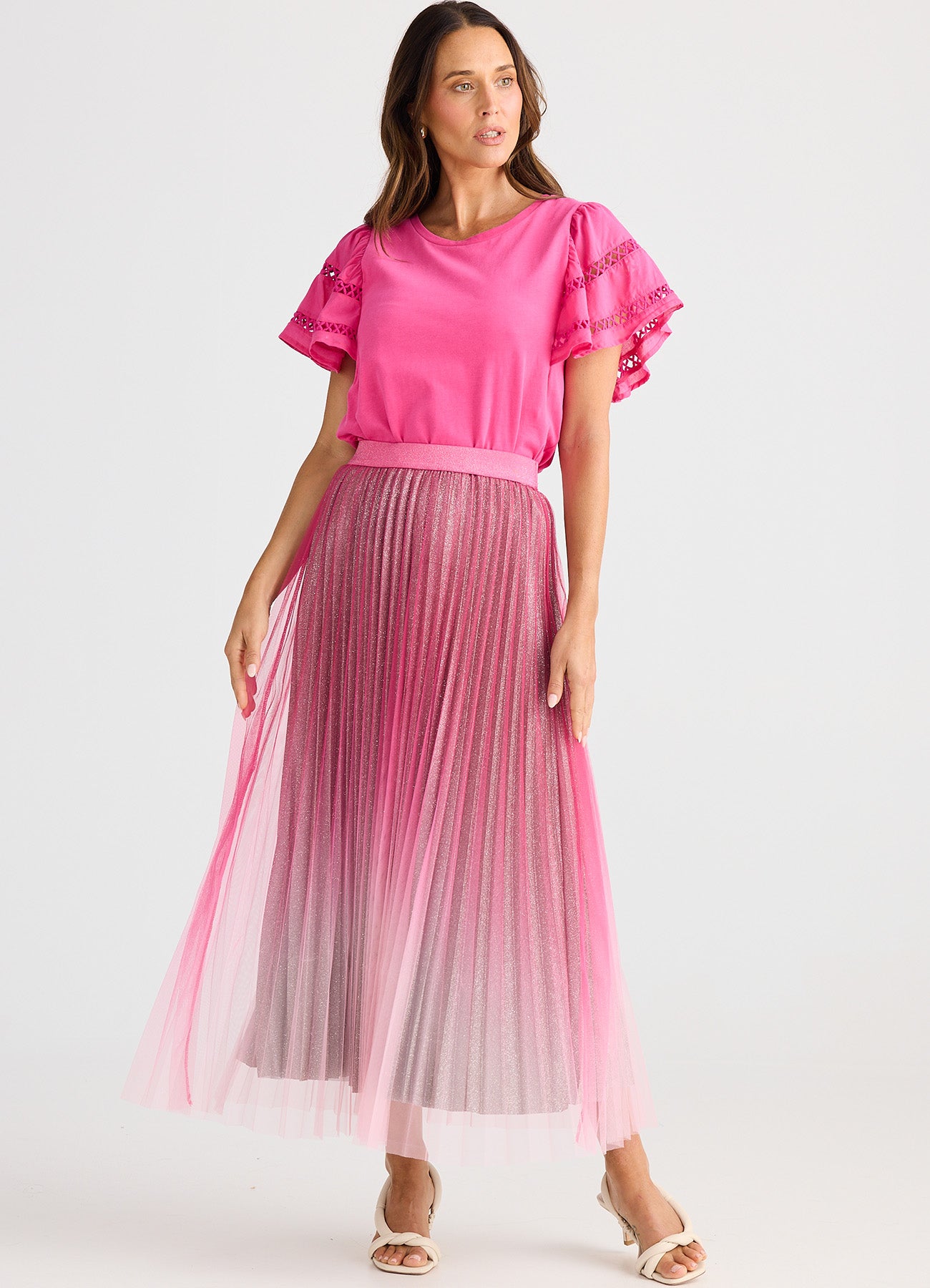 West End Skirt : Hot Pink Ombre