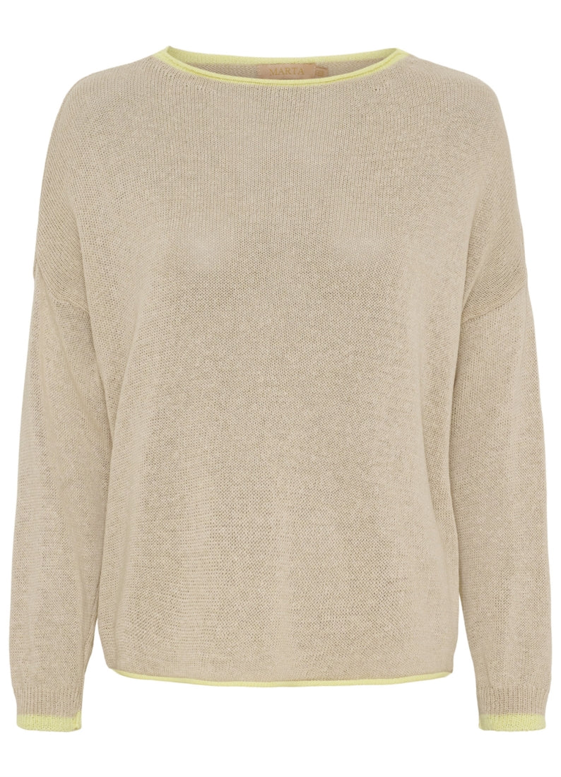 Margueritte Knit : Beige/Giallo