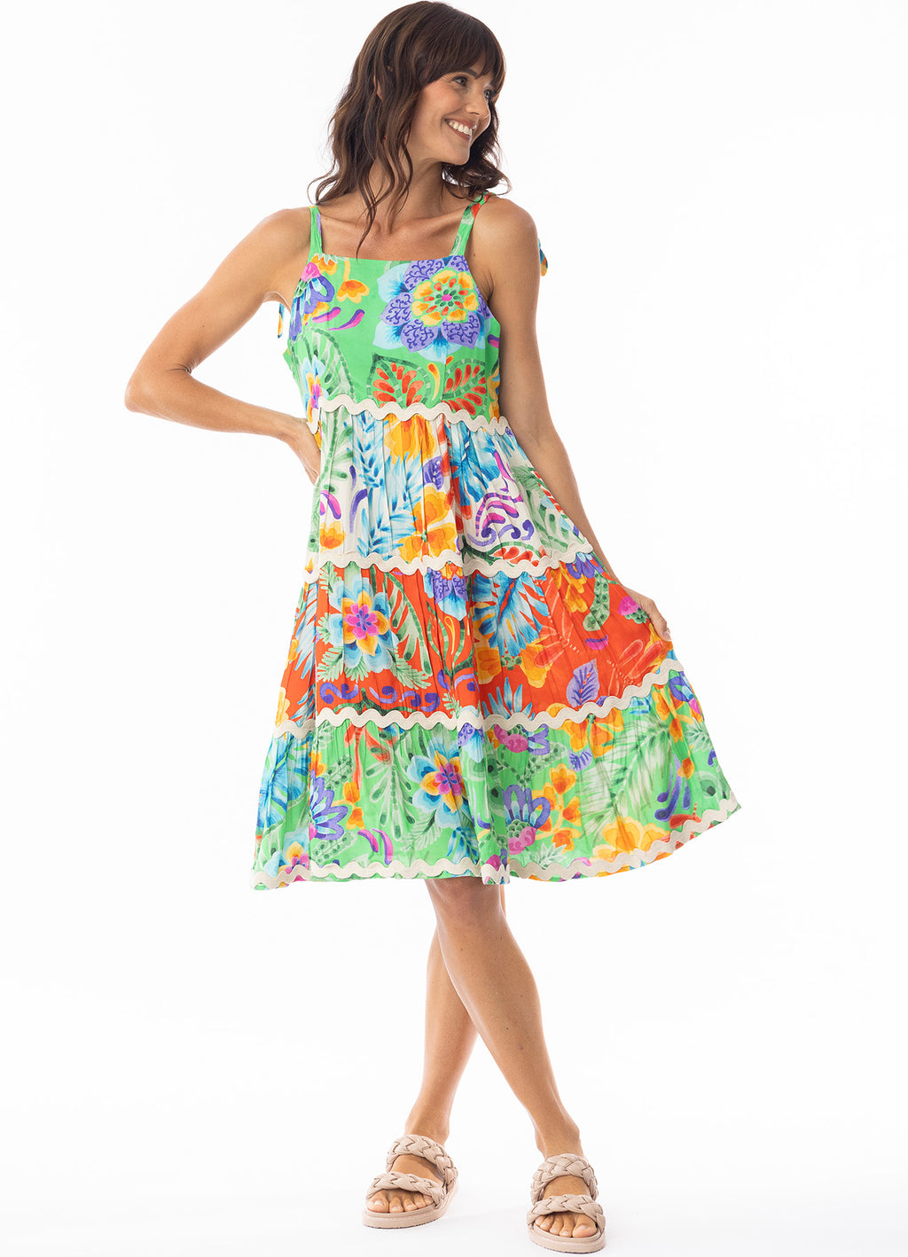 Sofia Dress Strappy : Print
