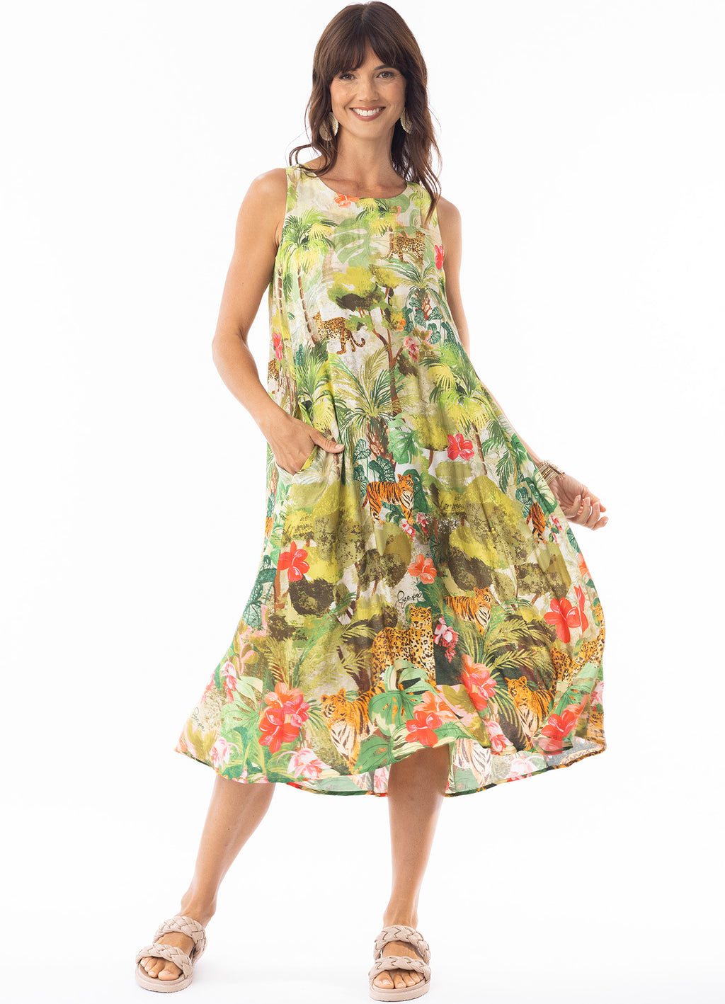 Cecilia Dress Slvless : Print