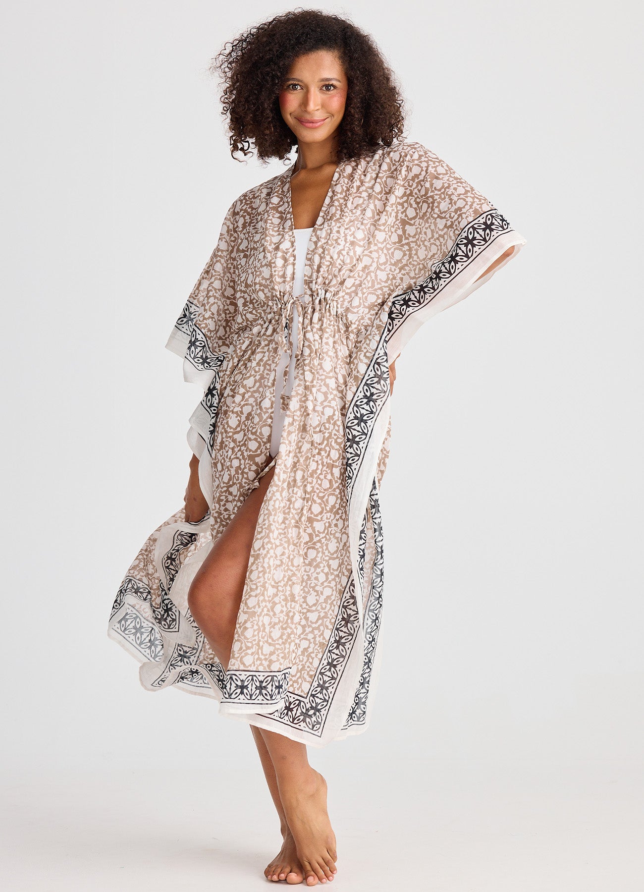 Asta Long Kaftan : Taupe Inca