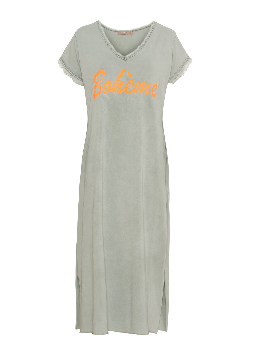 Rosalia Dress : Military/Arancio Fluo