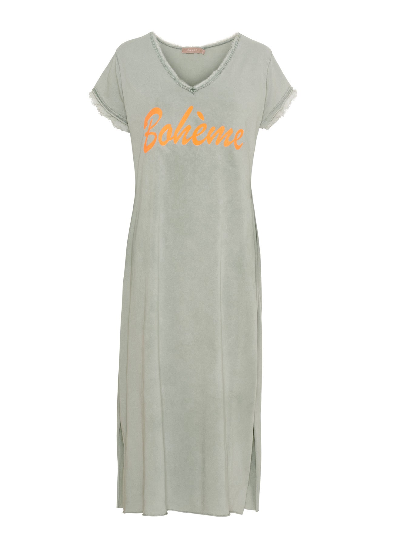 Rosalia Dress : Military/Arancio Fluo