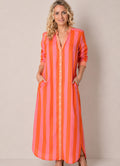 Longue Chemise Boutonnee Patch : 0902 Orange Clair