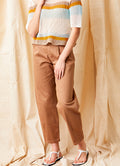May Stretch Gaberdine Barrel Pants : Caramel