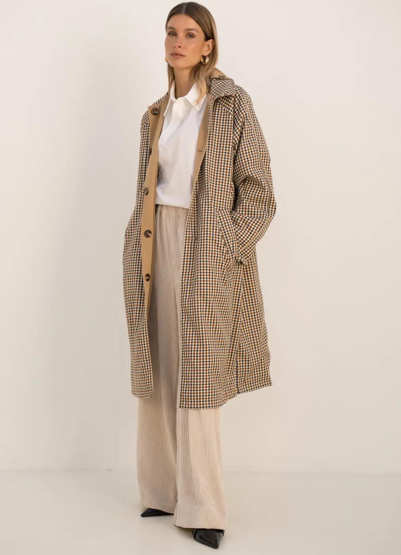 Trench Reversible Coat : Camel