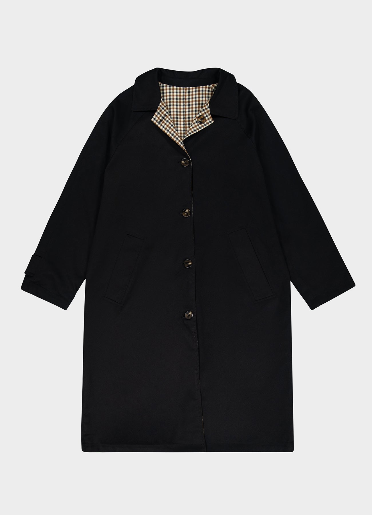 Trench Reversible Coat : Black