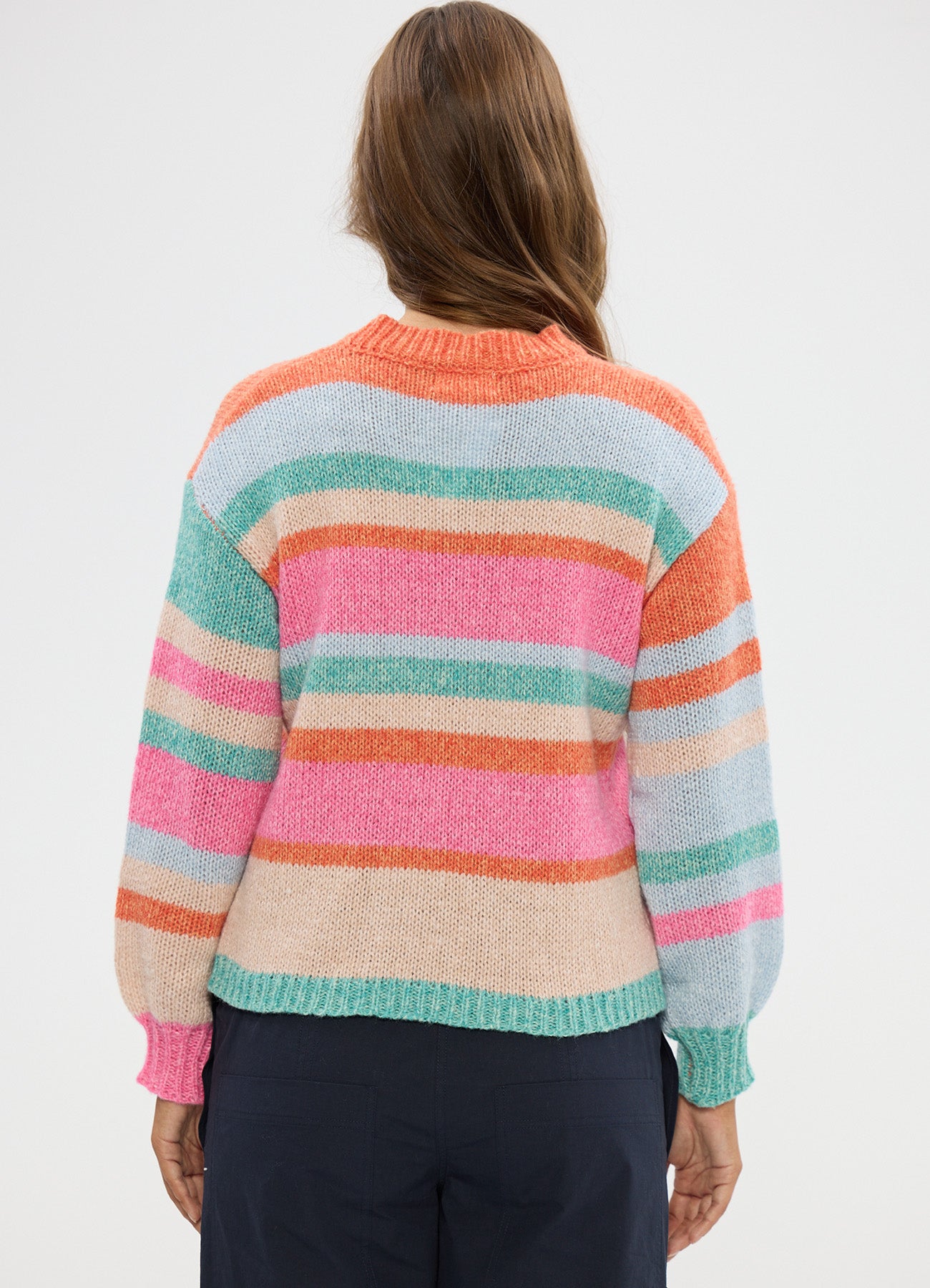 Tarn Knit : Pink Multi Stripe
