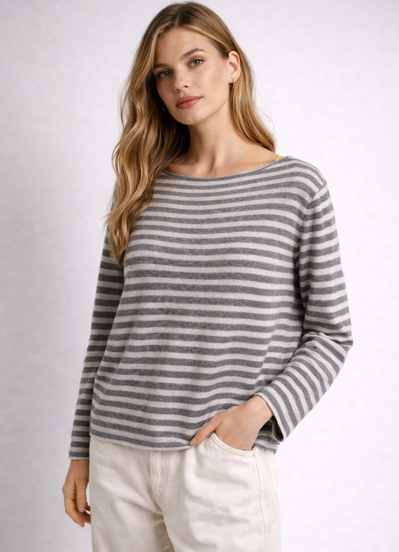 Cashmere : Gris/Blanc