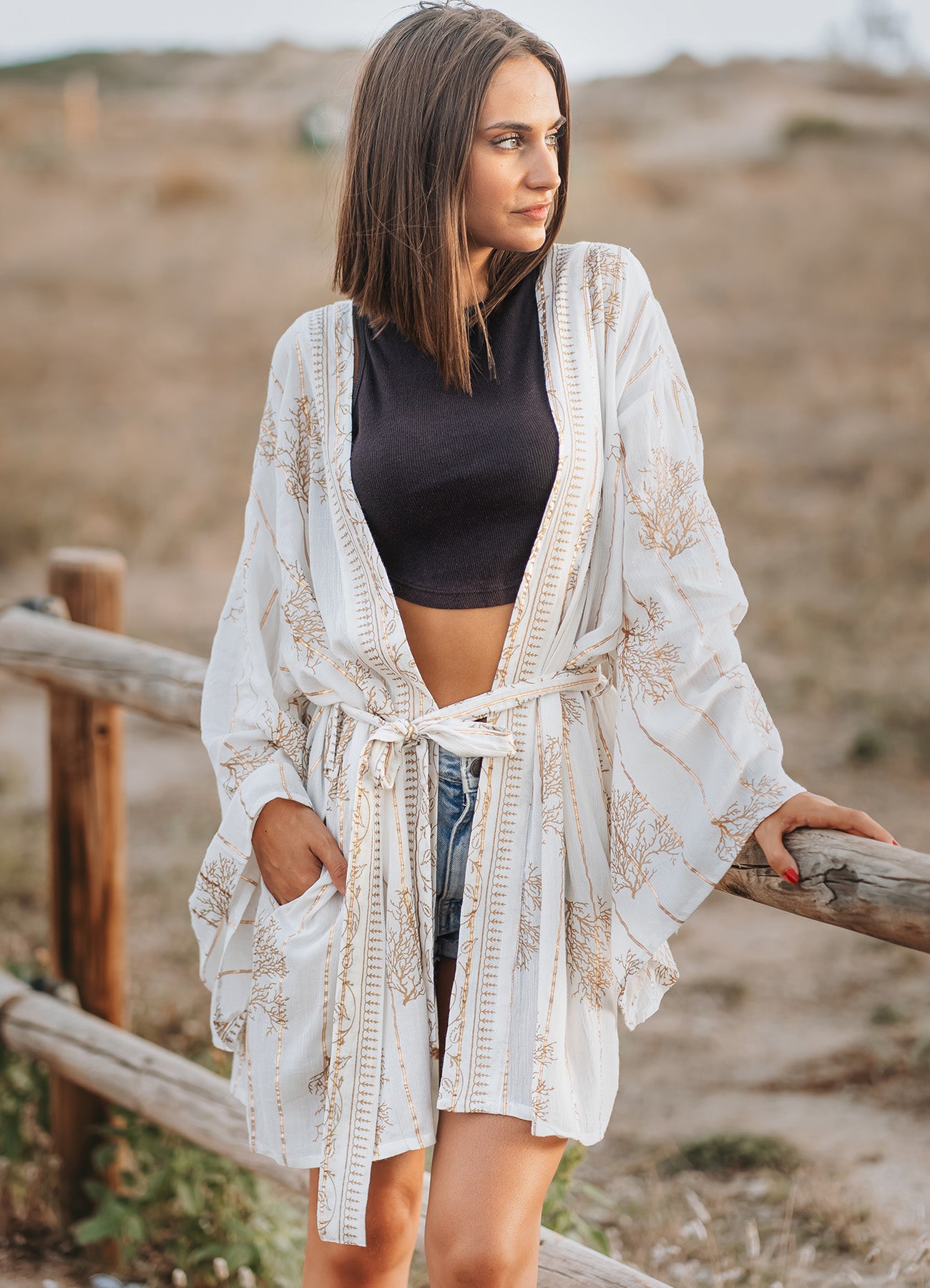 Kimino : Off White/Beige