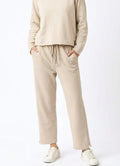 Windy Wide Leg Cropped Joggers : Light Beige