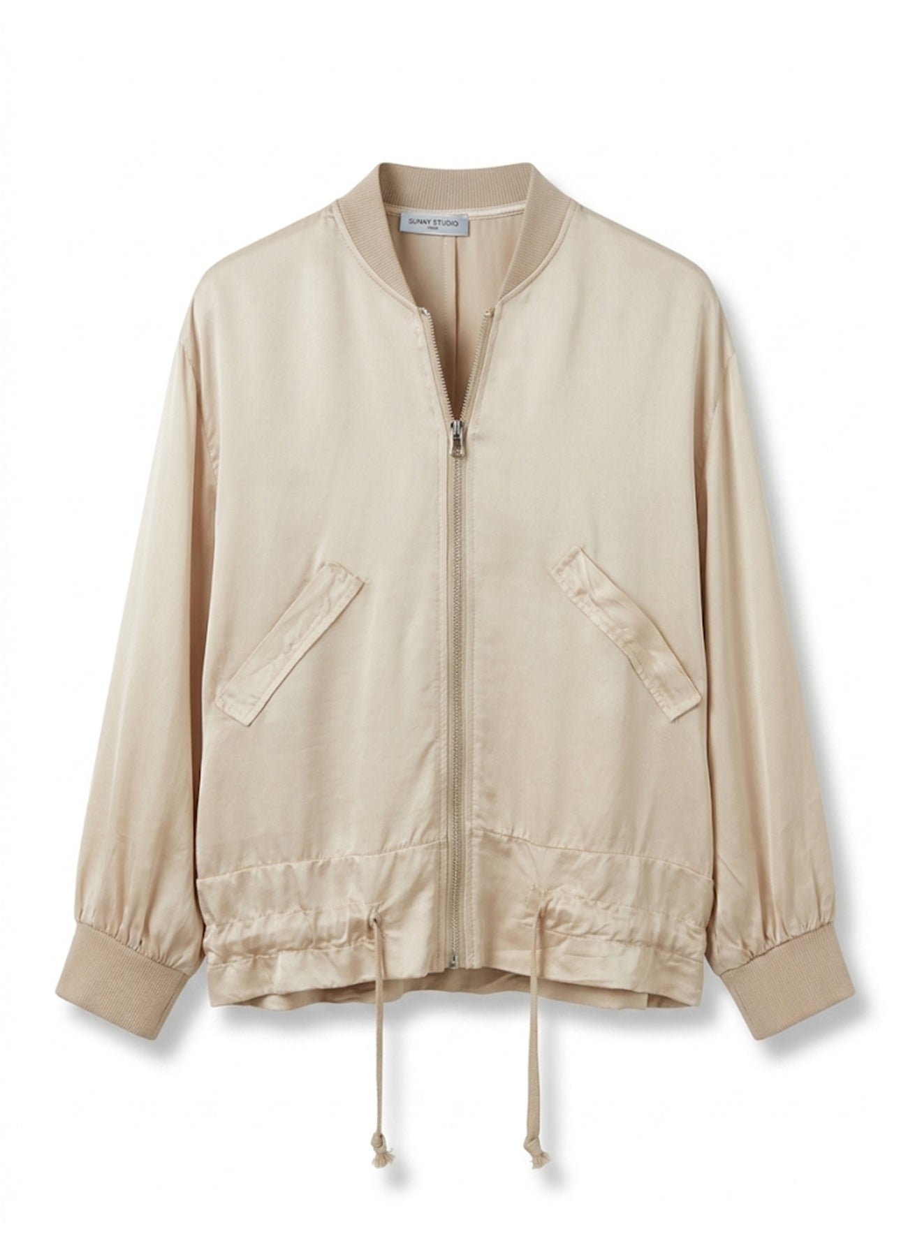 Bomber Satin Imprim Guepard : Beige
