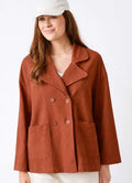Jerry French Terry Double Breasted Jacket : Espresso