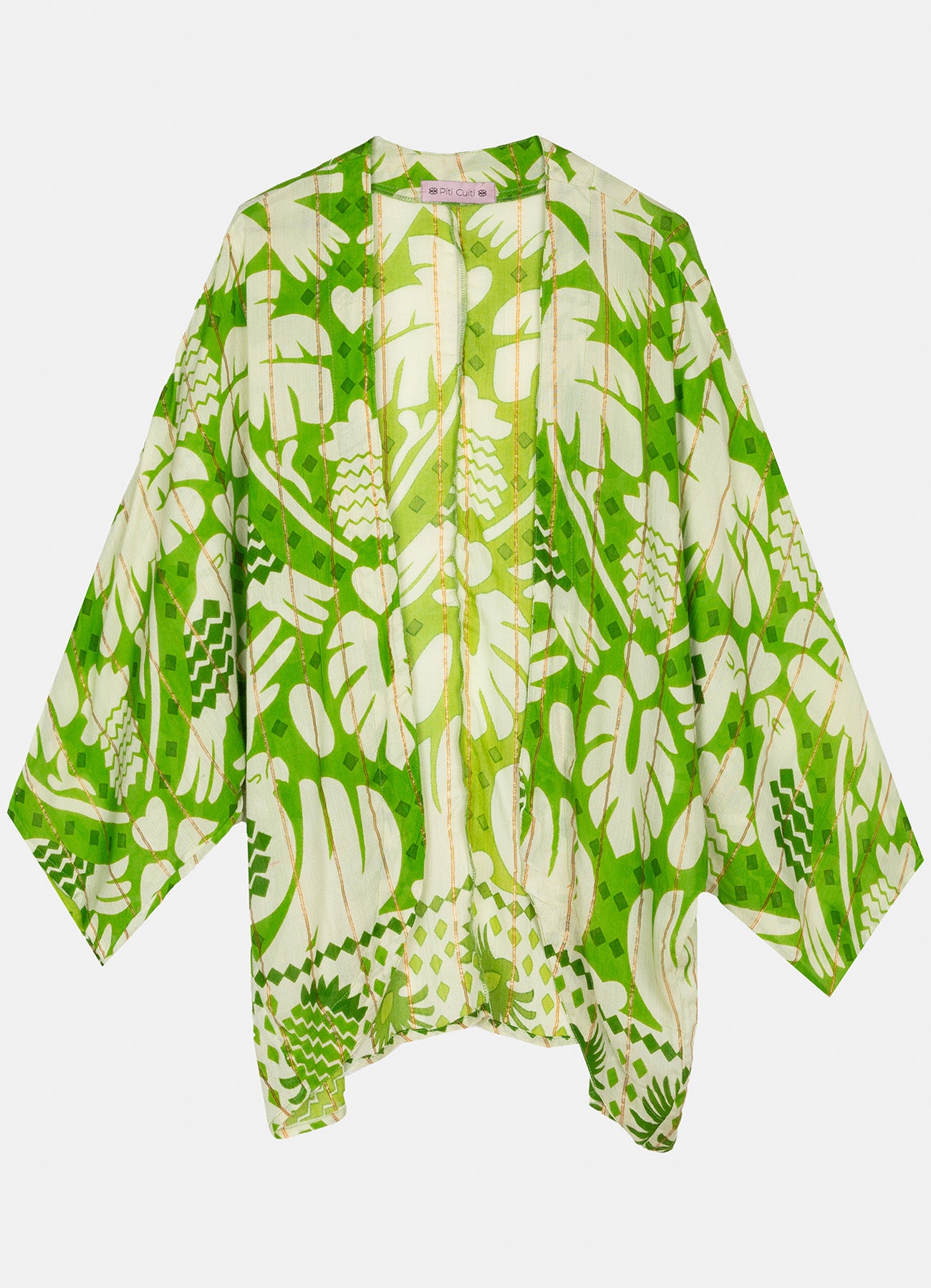Acapulco Verde Set Of Shorts And Kimono : Green
